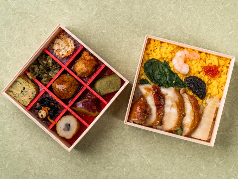 五目ちらし寿司と彩り9升の二段弁当
