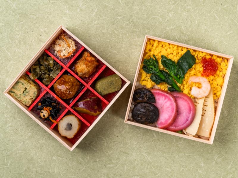 野菜ちらし寿司と彩り9升の二段弁当