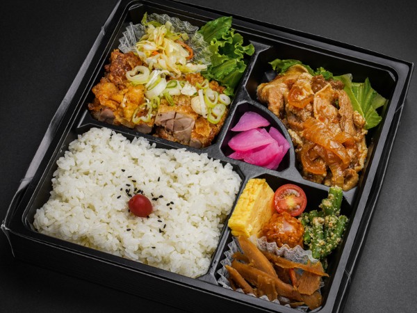 油淋鶏と生姜焼き弁当
